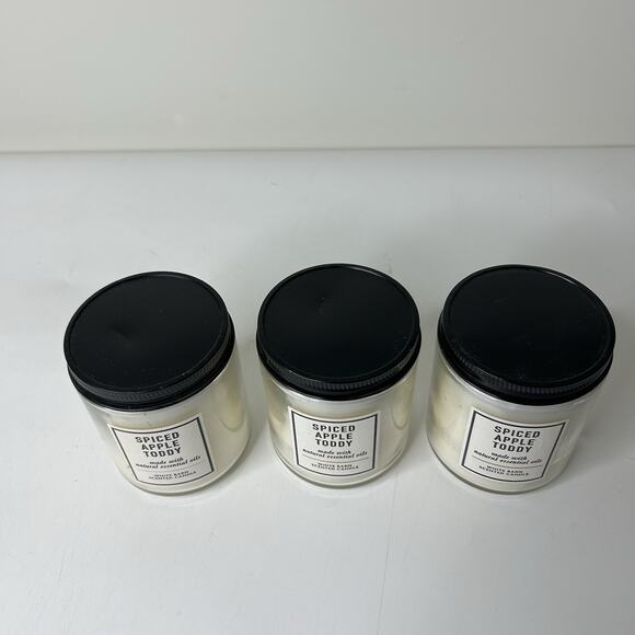 Bath & Body Works Candles Spiced Apple Toddy 7oz Essential Oils Lot Of 3 - Picture 3 of 5